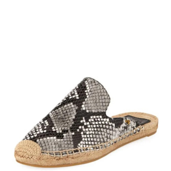 Tory Burch Max Snake-Print Espadrille Mule - Picture 1 of 8